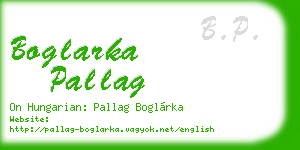 boglarka pallag business card